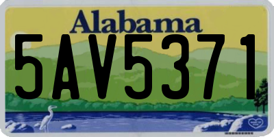 AL license plate 5AV5371