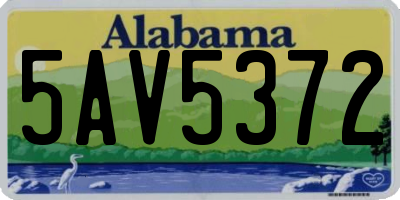 AL license plate 5AV5372