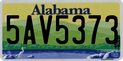 AL license plate 5AV5373
