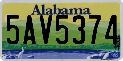 AL license plate 5AV5374