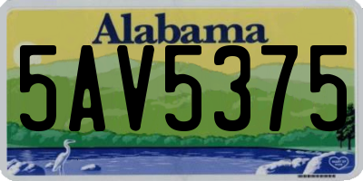 AL license plate 5AV5375