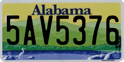 AL license plate 5AV5376