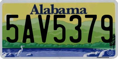 AL license plate 5AV5379