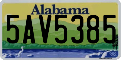 AL license plate 5AV5385
