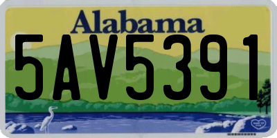 AL license plate 5AV5391