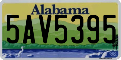 AL license plate 5AV5395
