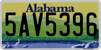 AL license plate 5AV5396