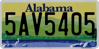 AL license plate 5AV5405