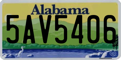 AL license plate 5AV5406