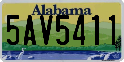 AL license plate 5AV5411