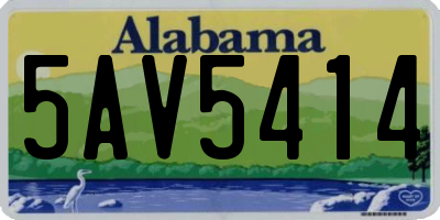 AL license plate 5AV5414
