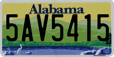 AL license plate 5AV5415