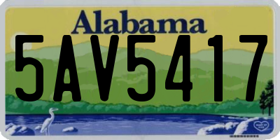 AL license plate 5AV5417