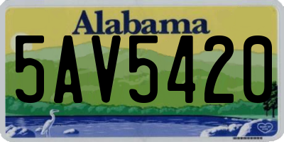 AL license plate 5AV5420