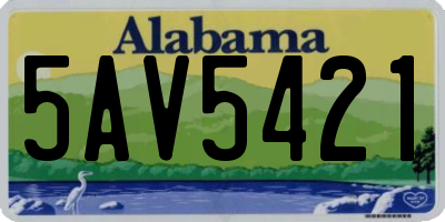 AL license plate 5AV5421
