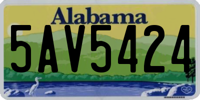 AL license plate 5AV5424