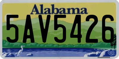 AL license plate 5AV5426