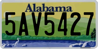 AL license plate 5AV5427