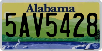 AL license plate 5AV5428