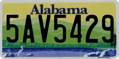AL license plate 5AV5429