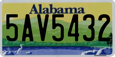 AL license plate 5AV5432
