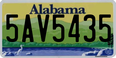 AL license plate 5AV5435