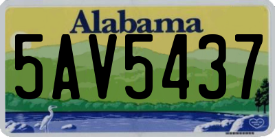 AL license plate 5AV5437