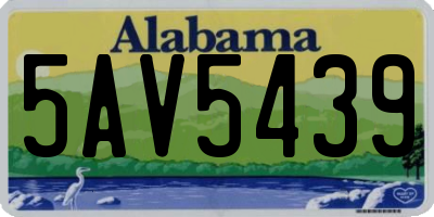 AL license plate 5AV5439