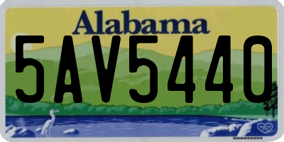 AL license plate 5AV5440