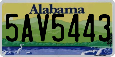 AL license plate 5AV5443