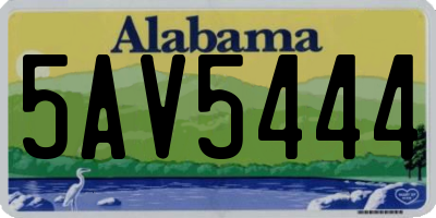 AL license plate 5AV5444