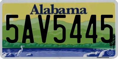AL license plate 5AV5445