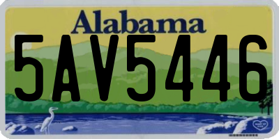AL license plate 5AV5446