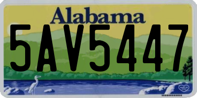 AL license plate 5AV5447