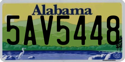AL license plate 5AV5448