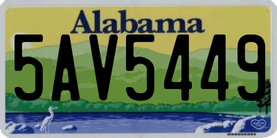 AL license plate 5AV5449
