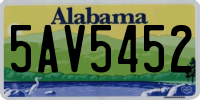 AL license plate 5AV5452