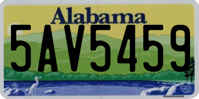 AL license plate 5AV5459