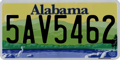 AL license plate 5AV5462