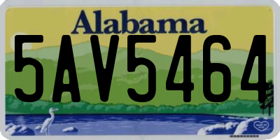AL license plate 5AV5464