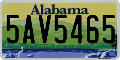 AL license plate 5AV5465