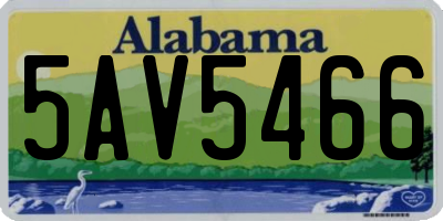 AL license plate 5AV5466