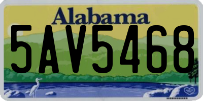 AL license plate 5AV5468