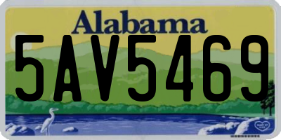 AL license plate 5AV5469