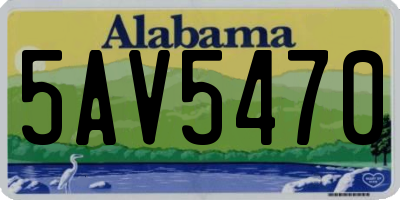 AL license plate 5AV5470
