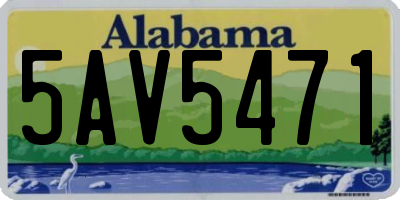 AL license plate 5AV5471