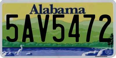AL license plate 5AV5472