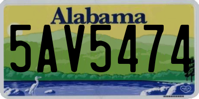 AL license plate 5AV5474