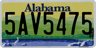 AL license plate 5AV5475