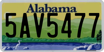 AL license plate 5AV5477